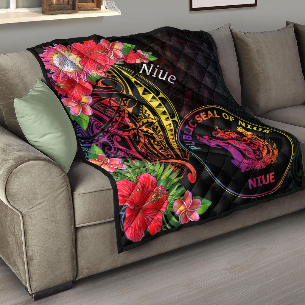 Niue Premium Quilt - Tropical Hippie Style - Polynesian Pride