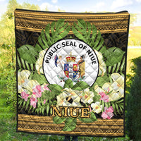 Niue Premium Quilt - Polynesian Gold Patterns Collection - Polynesian Pride