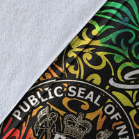 Niue Premium Blanket - Rainbow Polynesian Pattern - Polynesian Pride