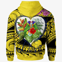 Niue Zip up Hoodie The Love of Blue Crowned Lory - Polynesian Pride