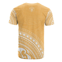 Niue All Over T Shirt Niue Seal Polynesian Tribal Gold Version - Polynesian Pride