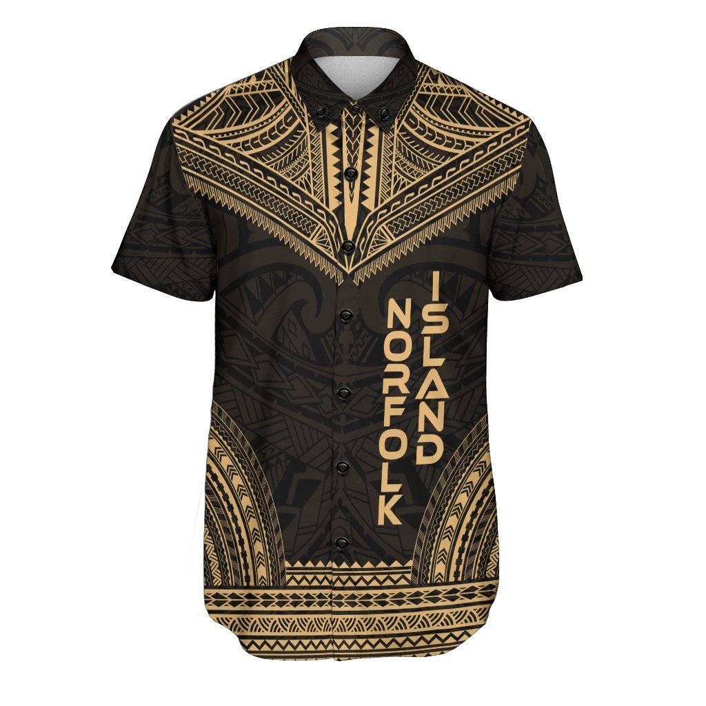 Norfolk Island Polynesian Chief Shirt - Gold Version Men Gold - Polynesian Pride