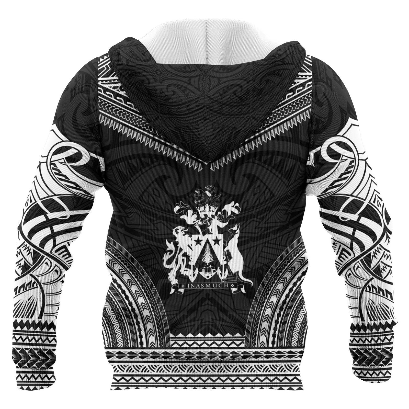 Norfolk Island Polynesian Chief Custom Hoodie Black Version Unisex Black - Polynesian Pride