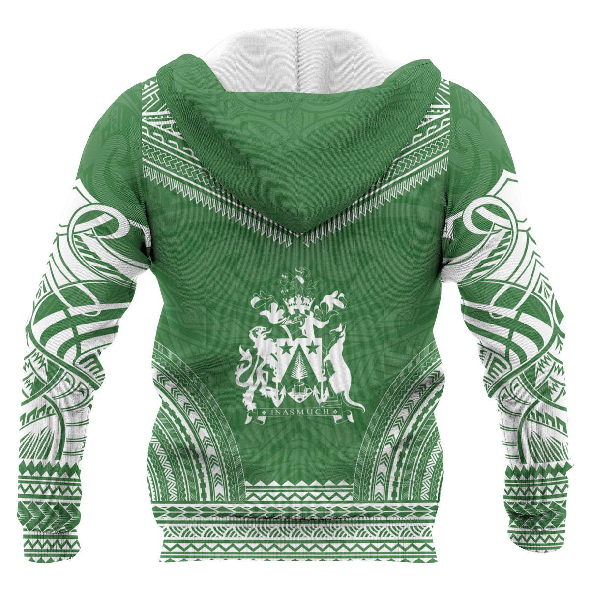 Norfolk Island Polynesian Chief Custom Zip up Hoodie Flag Version Unisex Blue - Polynesian Pride