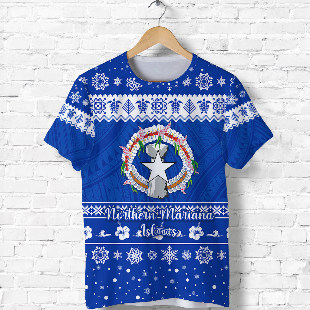 Northern Mariana Islands Christmas T Shirt Simple Style LT8 - Polynesian Pride
