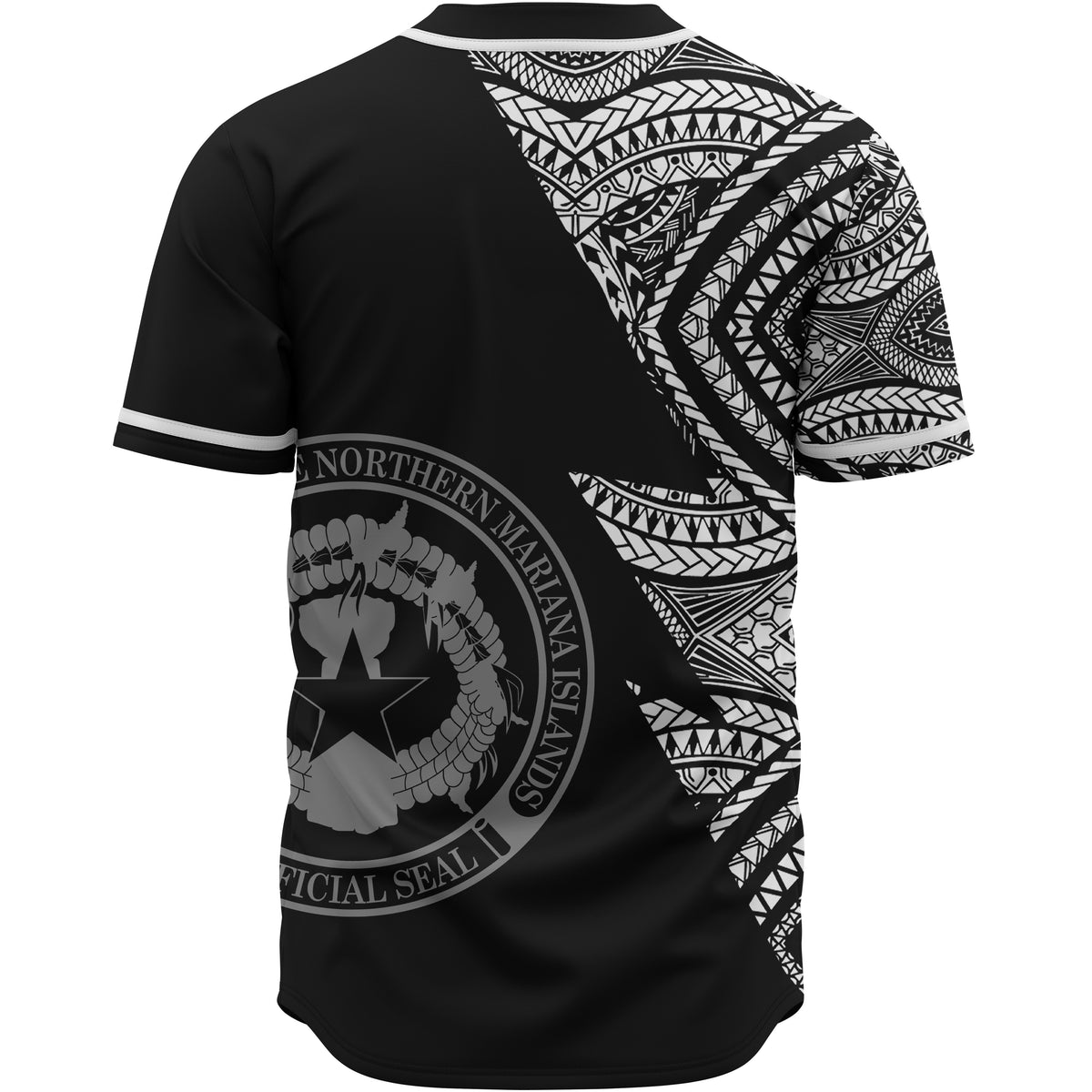 Northern Mariana Islands Custom Personalized Baseball Shirt - Flash Style White - Polynesian Pride