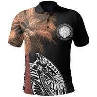 Northern Mariana Islands Polo Shirt Polynesian Palm Tree Black Unisex Black - Polynesian Pride