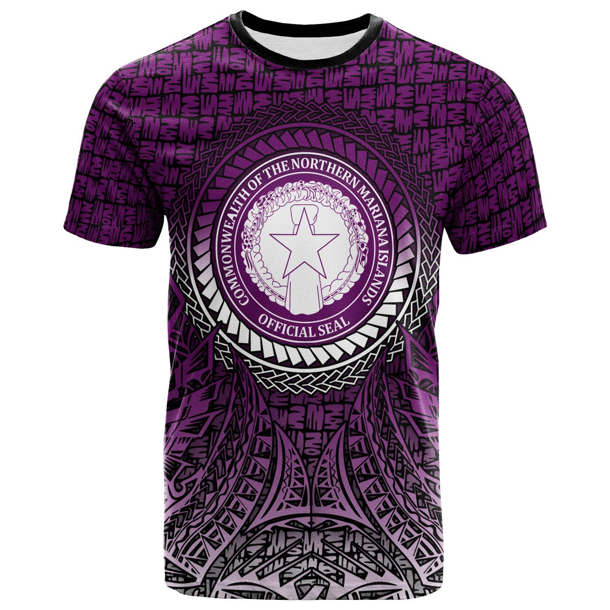 Northern Mariana Islands T Shirt Circle Pattern Purple Unisex Purple - Polynesian Pride
