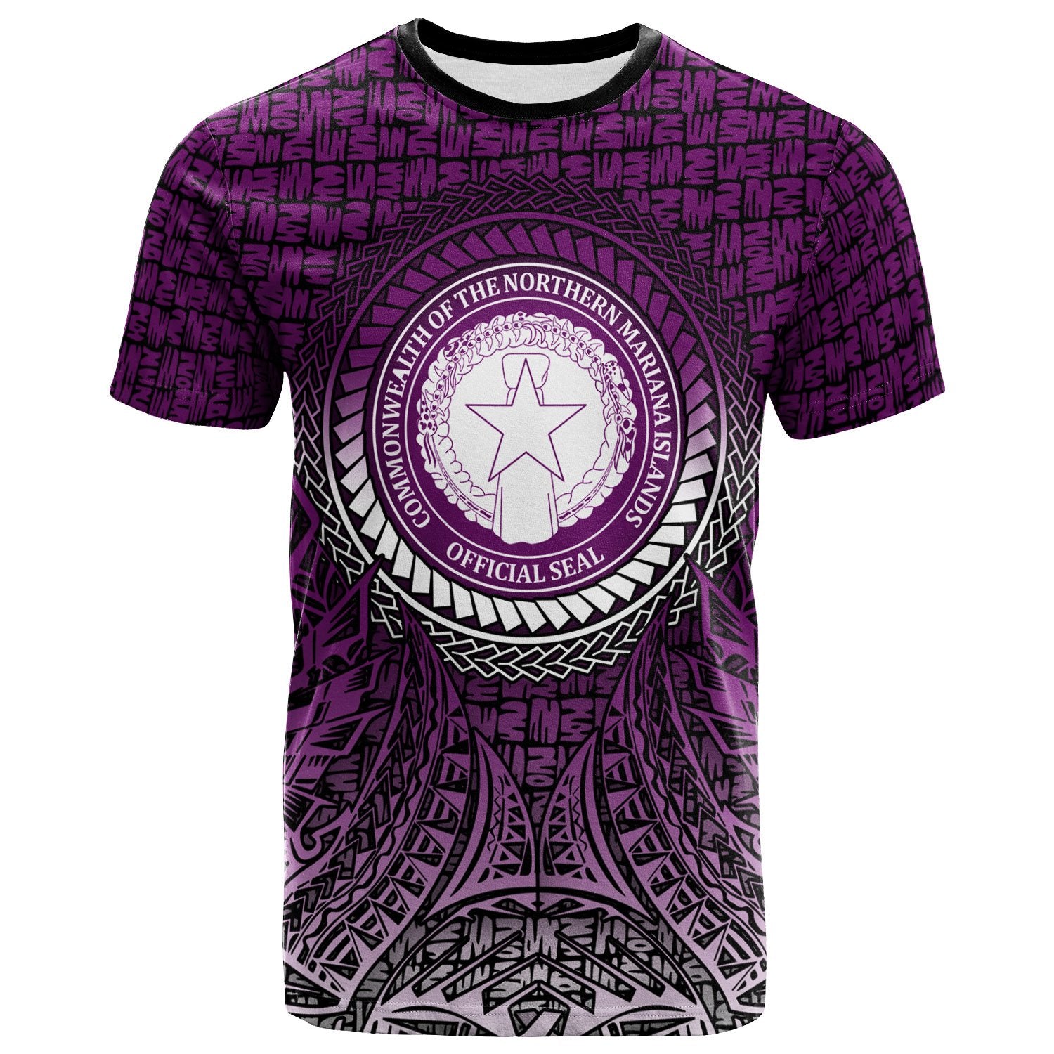 Northern Mariana Islands T Shirt Circle Pattern Purple Unisex Purple - Polynesian Pride