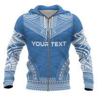 Northern Mariana Island Polynesian Chief Custom Zip up Hoodie Flag Version - Polynesian Pride