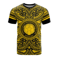 Northern Mariana Islands All T Shirt Northern Mariana Islands Coat Of Arms Polynesian Gold Black Unisex Gold - Polynesian Pride