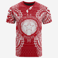 Northern Mariana Islands All T Shirt Northern Mariana Islands Seal Map Polynesian Tattoo Red White Unisex Red - Polynesian Pride