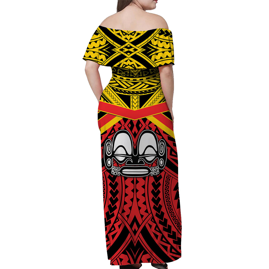 Marquesas Islands Off Shoulder Long Dress the One and Only LT13 - Polynesian Pride