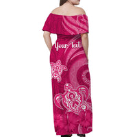 Custom Breast Cancer Awareness Polynesian Matching Hawaiian Shirt and Dress No One Fights Alone LT13 - Polynesian Pride