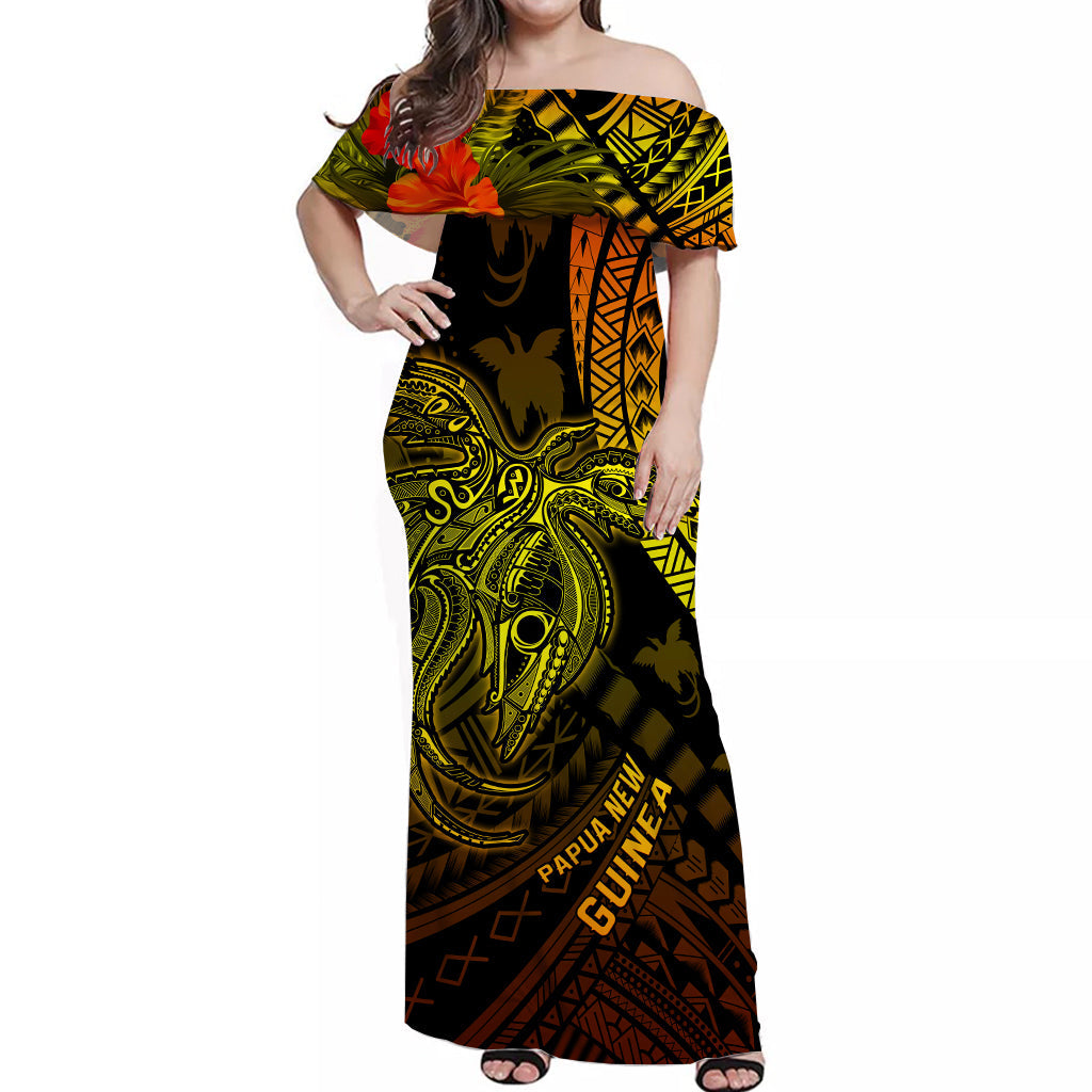 Custom Papua New Guinea Matching Dress and Hawaiian Shirt Raggiana Birds Of Paradise Special 01 LT13 - Polynesian Pride