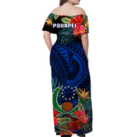 Pohnpei State Matching Dress and Hawaiian Shirt Polynesian Hibiscus Flowers LT14 - Polynesian Pride