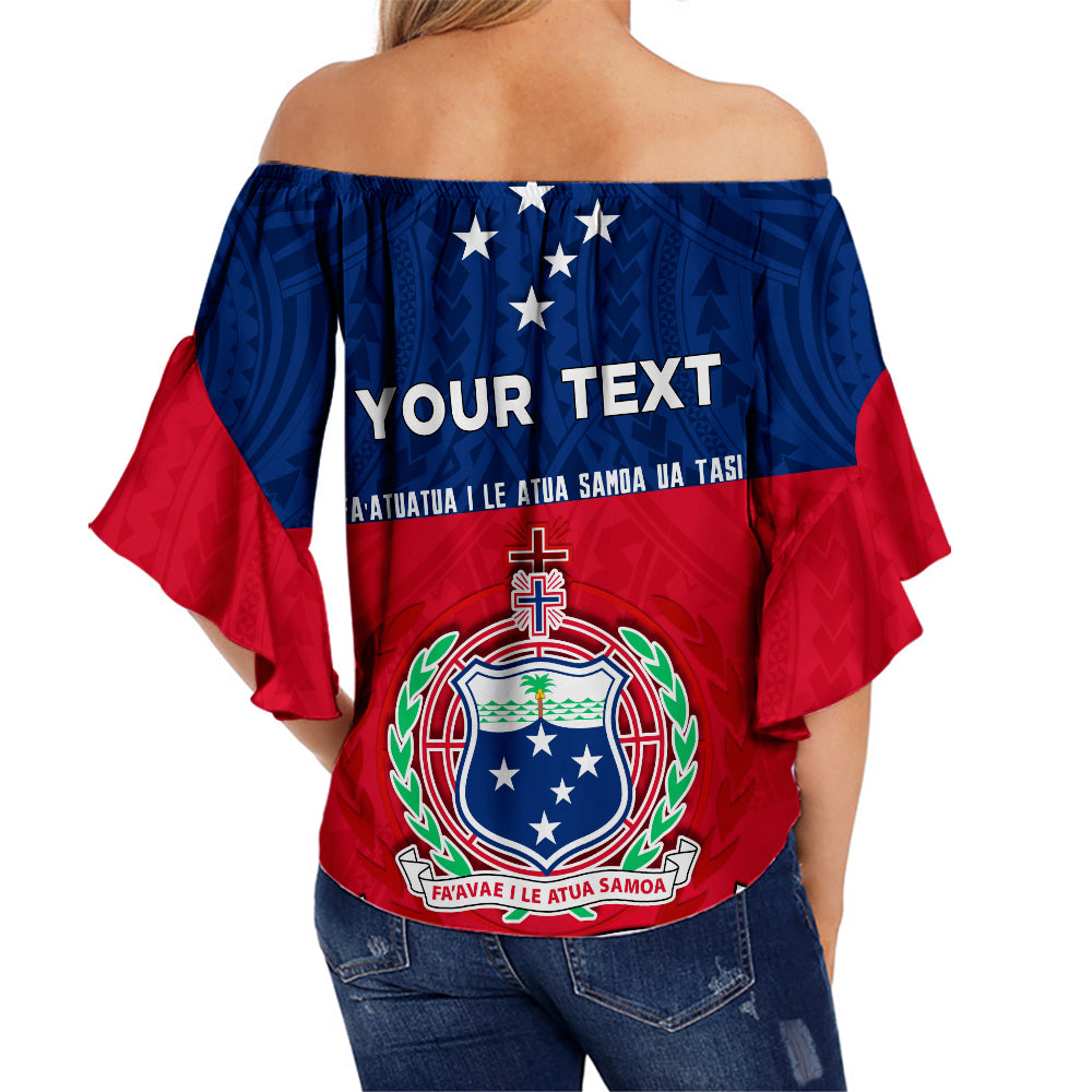(Custom Personalised) F.A.S.T Samoa Off Shoulder Waist Wrap Top Polynesian Enthusiasm LT13 - Polynesian Pride