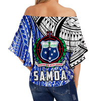 Samoa Off Shoulder Waist Wrap Top Samoan Pattern Newest LT13 - Polynesian Pride