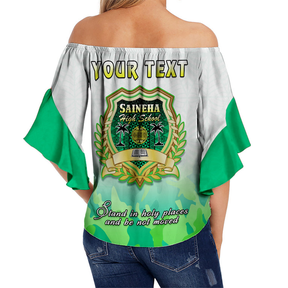 (Custom Personalised) Saineha High School Off Shoulder Waist Wrap Top Original LT13 - Polynesian Pride