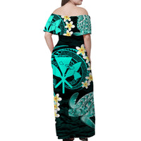 Hawaii Kanaka Turtle Off Shoulder Long Dress Style No.4 LT6 - Polynesian Pride