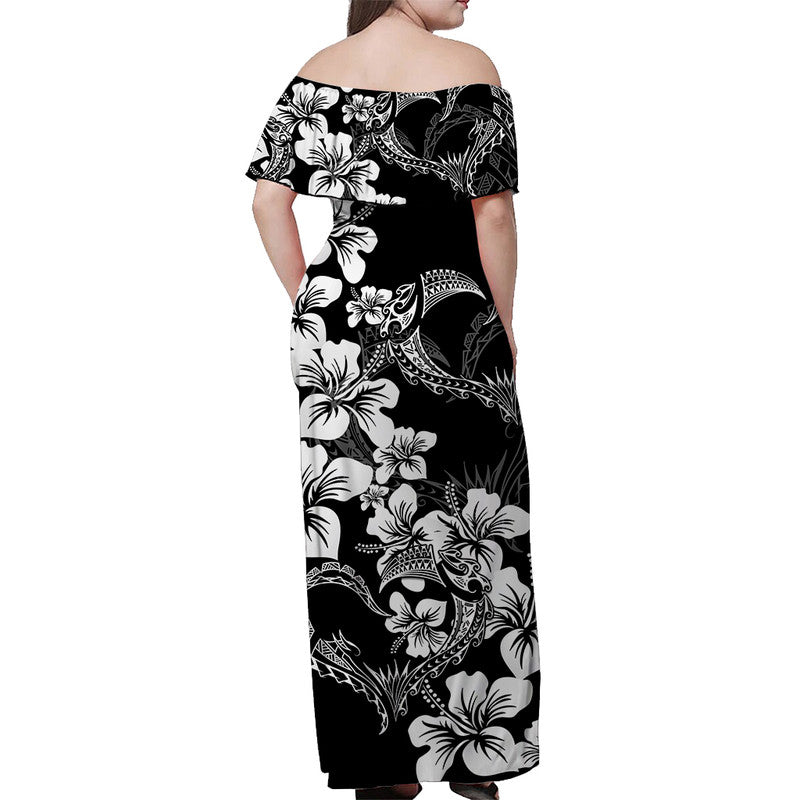 Polynesian Valentine Matching Dress and Hawaiian Shirt Hibiscus Flowers White Style LT6 - Polynesian Pride