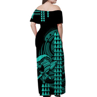 Hawaii Kakau Matching Dress and Hawaiian Shirt Polynesian Warrior Green LT6 - Polynesian Pride