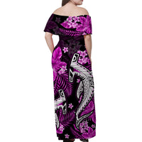 Hawaii Summer Colorful Shark Matching Dress and Hawaiian Shirt Purple LT6 - Polynesian Pride