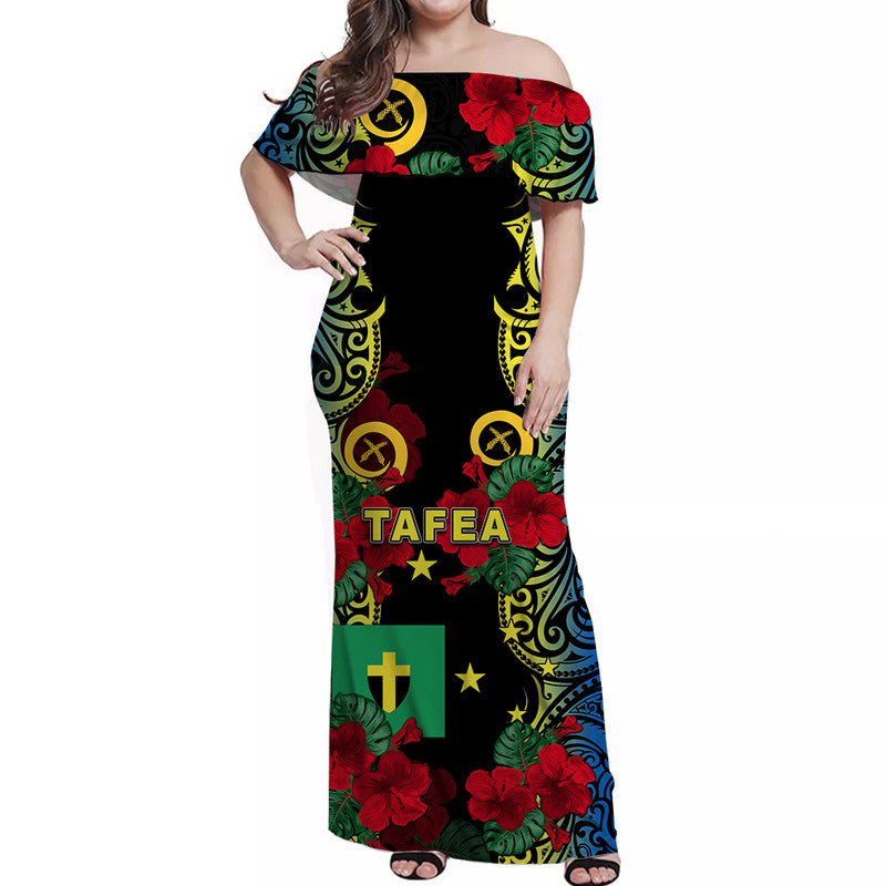 Vanuatu Tafea Matching Hawaiian Shirt and Dress with Polynesian Hibiscus LT6 - Polynesian Pride