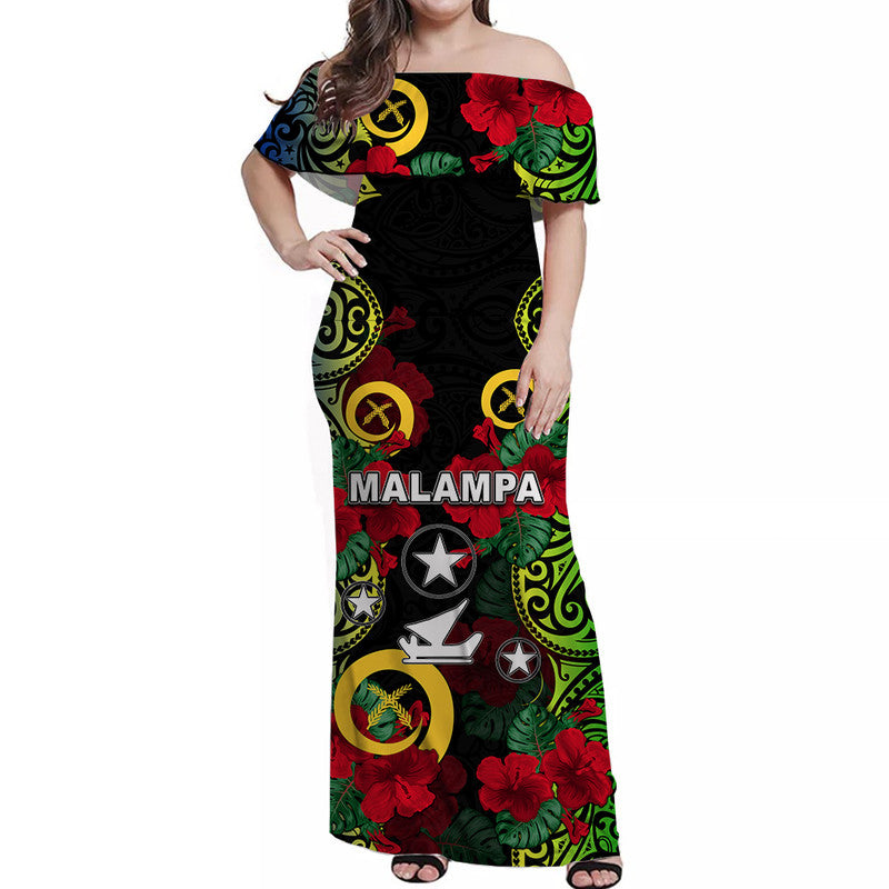 Malampa Vanuatu Matching Hawaiian Shirt and Dress with Hibiscus LT6 - Polynesian Pride