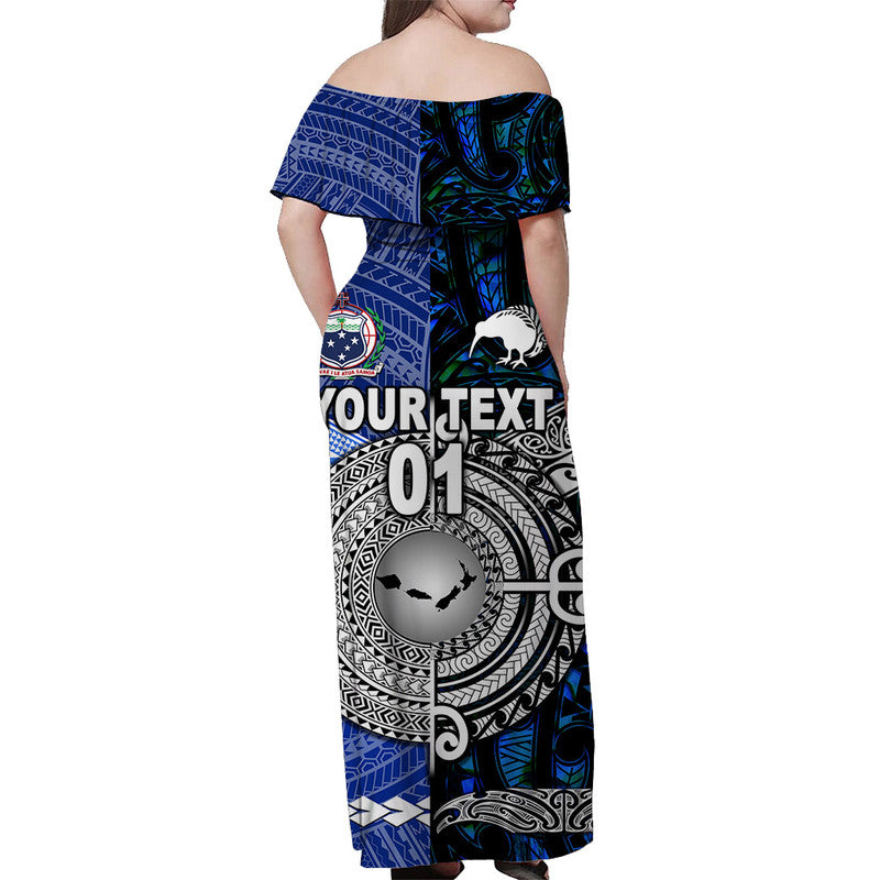 Custom Polynesian Matching Hawaiian Shirt and Dress Samoa New Zealand Together Blue LT8 - Polynesian Pride