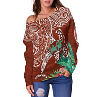 (Custom Personalised) Polynesian Birthday Off Shoulder Sweater Legends Are Born In February LT7 Red - Polynesian Pride