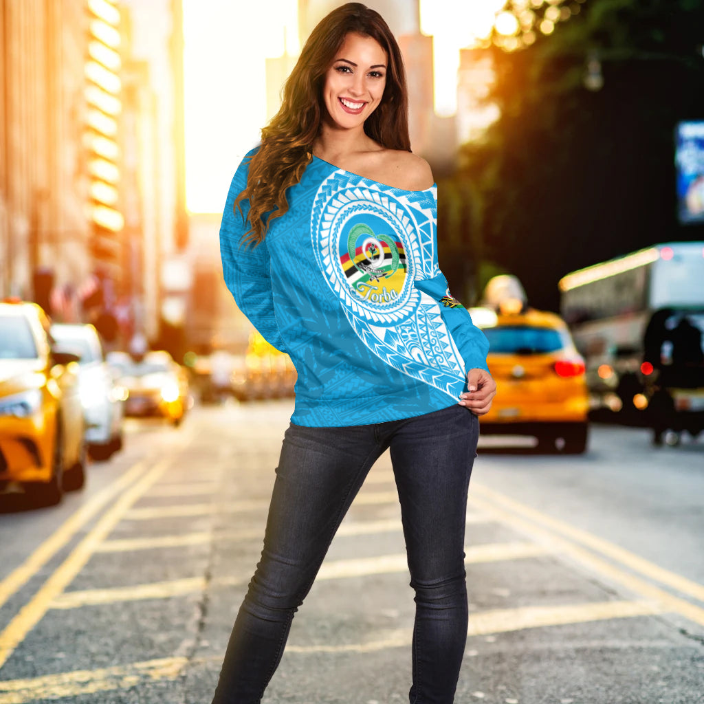 (Custom Personalised) Vanuatu Torba Province Off Shoulder Sweater Torba Emblem LT7 - Polynesian Pride