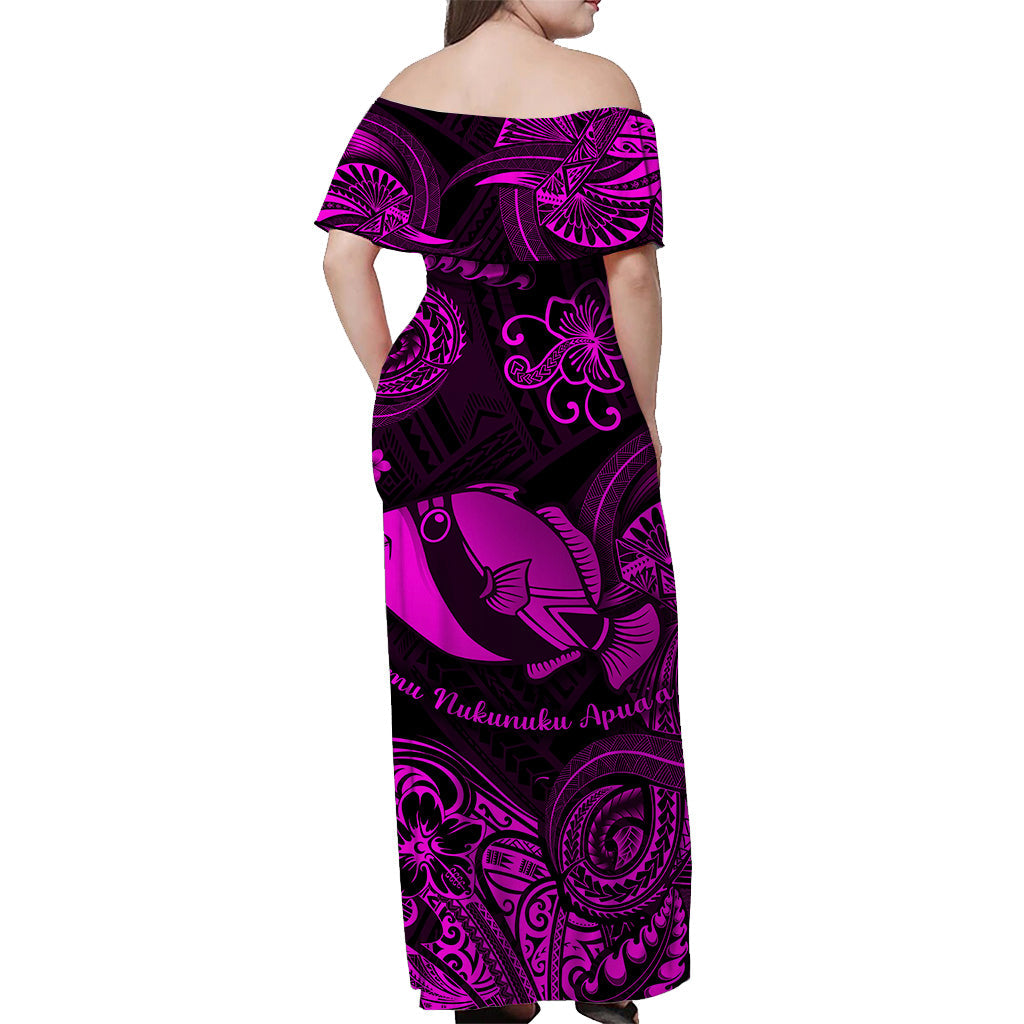 Hawaii State Fish: Humuhumu Nukunuku Apuaa Polynesian Matching Dress and Hawaiian Shirt Matching Couples Outfit Unique Style Pink LT8 - Polynesian Pride