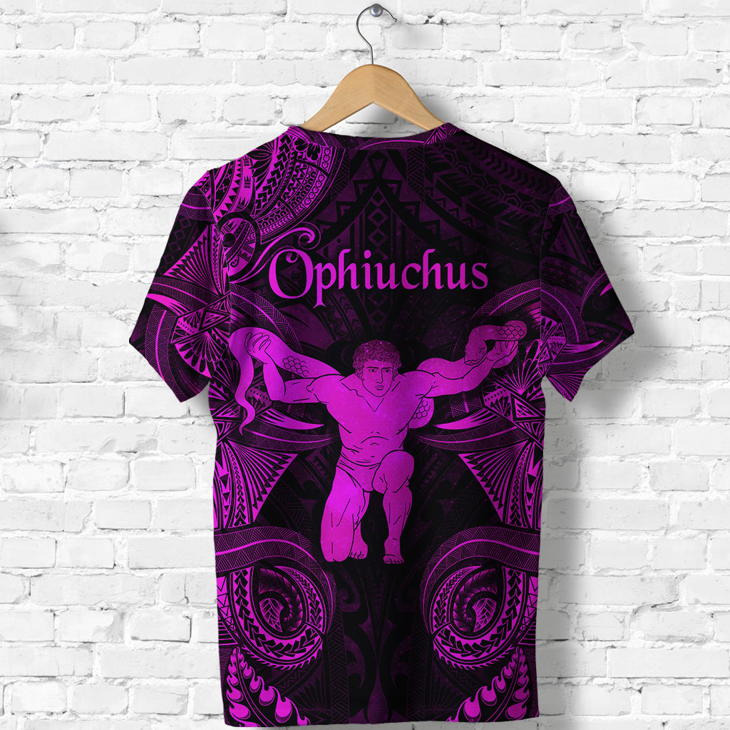 Ophiuchus Zodiac Polynesian T Shirt Unique Style Pink LT8 - Polynesian Pride