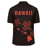 Kakau Polynesian Three Turtles Map Hawaii Shirt - Orange - Polynesian Pride