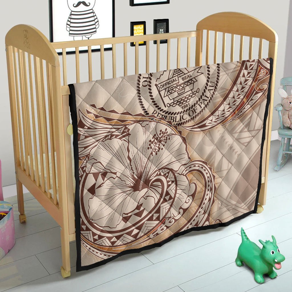 Palau Premium Quilt - Hibiscus Flowers Vintage Style - Polynesian Pride