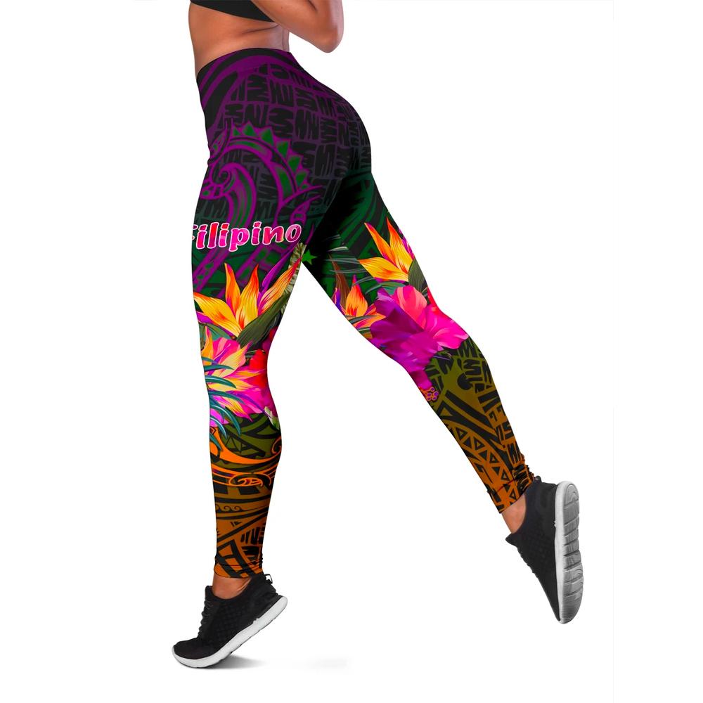 The Philippines Women's Leggings - Summer Hibiscus Reggae - Polynesian Pride