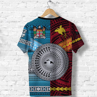 Papua New Guinea Polynesian And Fiji Tapa Together T Shirt Bright Color LT8 - Polynesian Pride