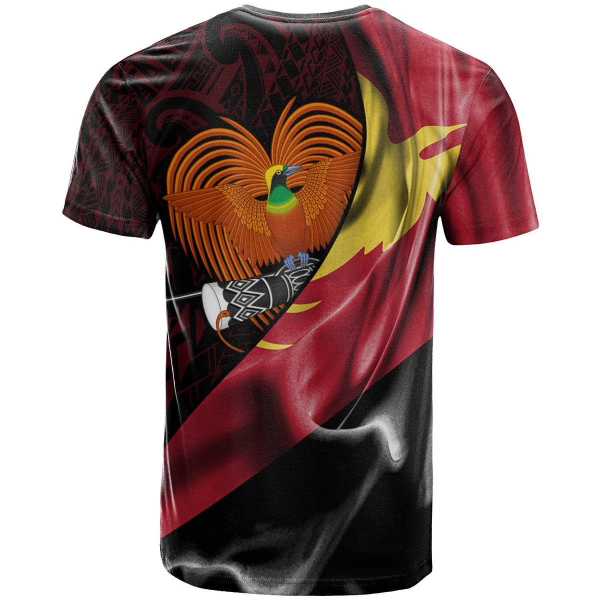 Papua New Guinea T Shirt Port Moresby PNG Flag Of Silk Style - Polynesian Pride