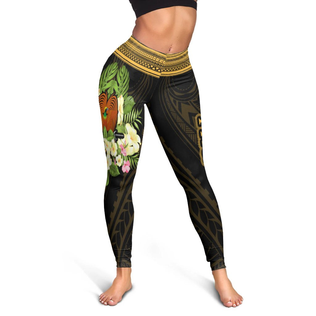 Papua New Guinea Leggings - Polynesian Gold Patterns Collection - Polynesian Pride