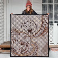 Pohnpei Premium Quilt - Hibiscus Flowers Vintage Style - Polynesian Pride