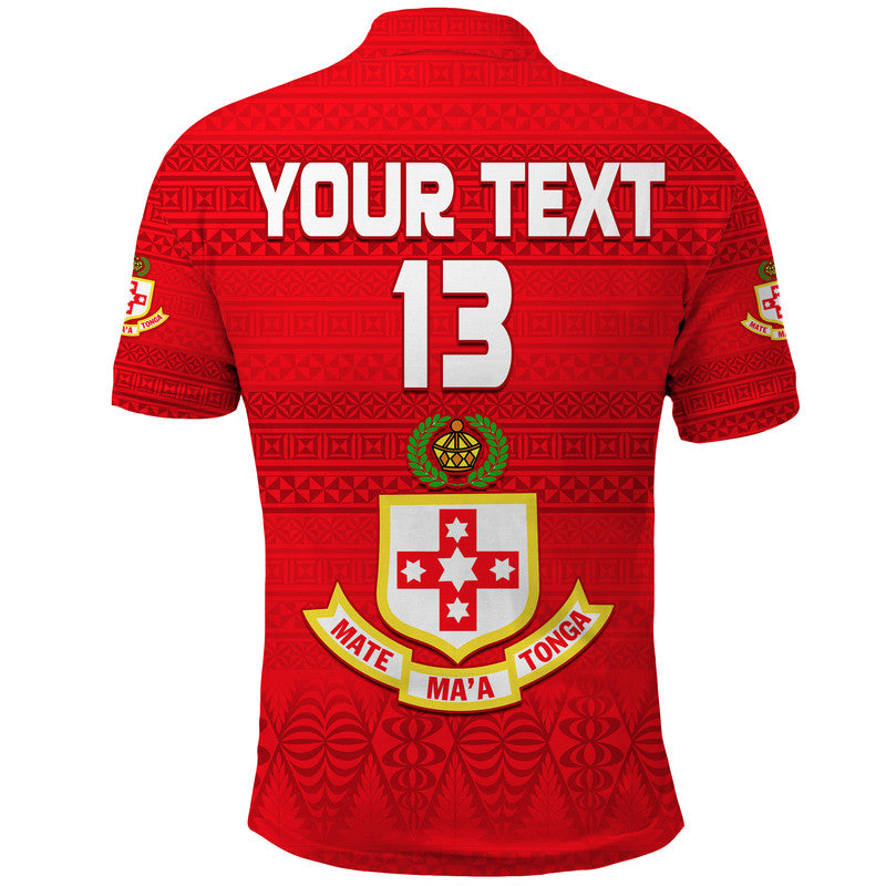 (Custom Text and Number) Kolisi Tonga College Atele Polo Shirt 140 Years Anniversary Tongan Ngatu LT13 - Polynesian Pride