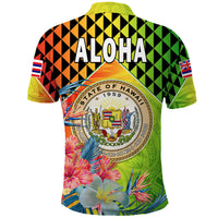 Hawaii Polo Shirt Hawaiian Tribal Kanaka Maoli Hibiscus LT14 - Polynesian Pride