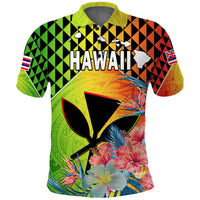 Custom Hawaii Polo Shirt Hawaiian Tribal Kanaka Maoli Hibiscus LT14 - Polynesian Pride