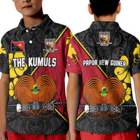 The Kumuls PNG Polo Shirt Papua New Guinea Polynesian Dynamic Style Black LT14 - Polynesian Pride