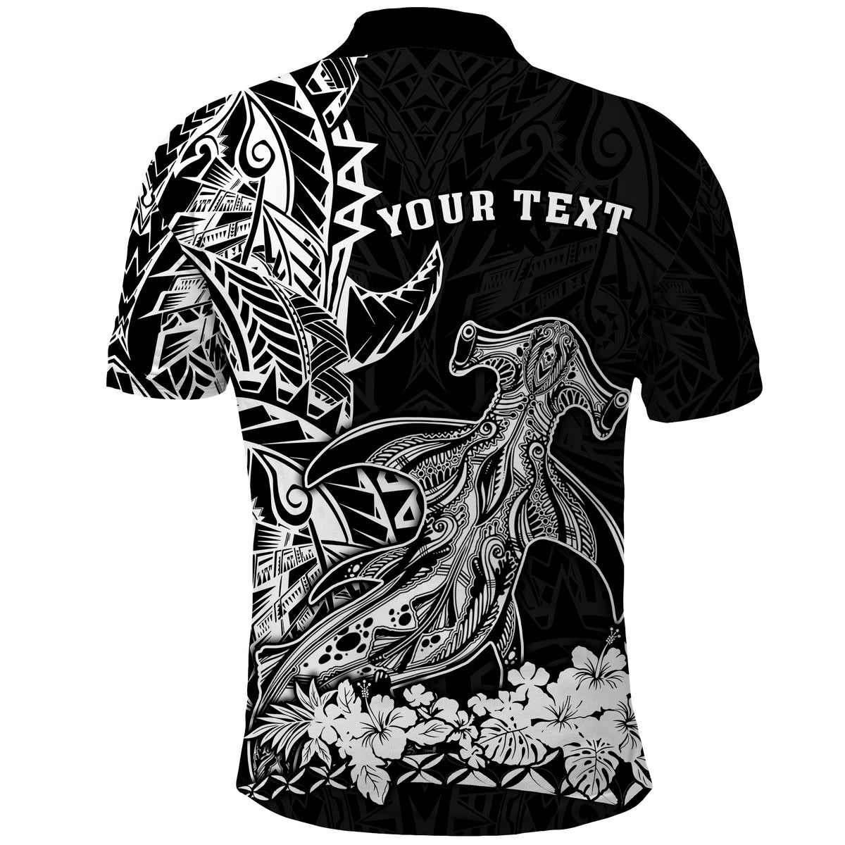 Custom Hawaii Polynesian Polo Shirt Wild Hammerhead Sharks LT13 - Polynesian Pride