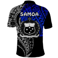 Custom Siva Samoa Polo Shirt Samoan Dance Mix Blue Polynesian LT13 - Polynesian Pride