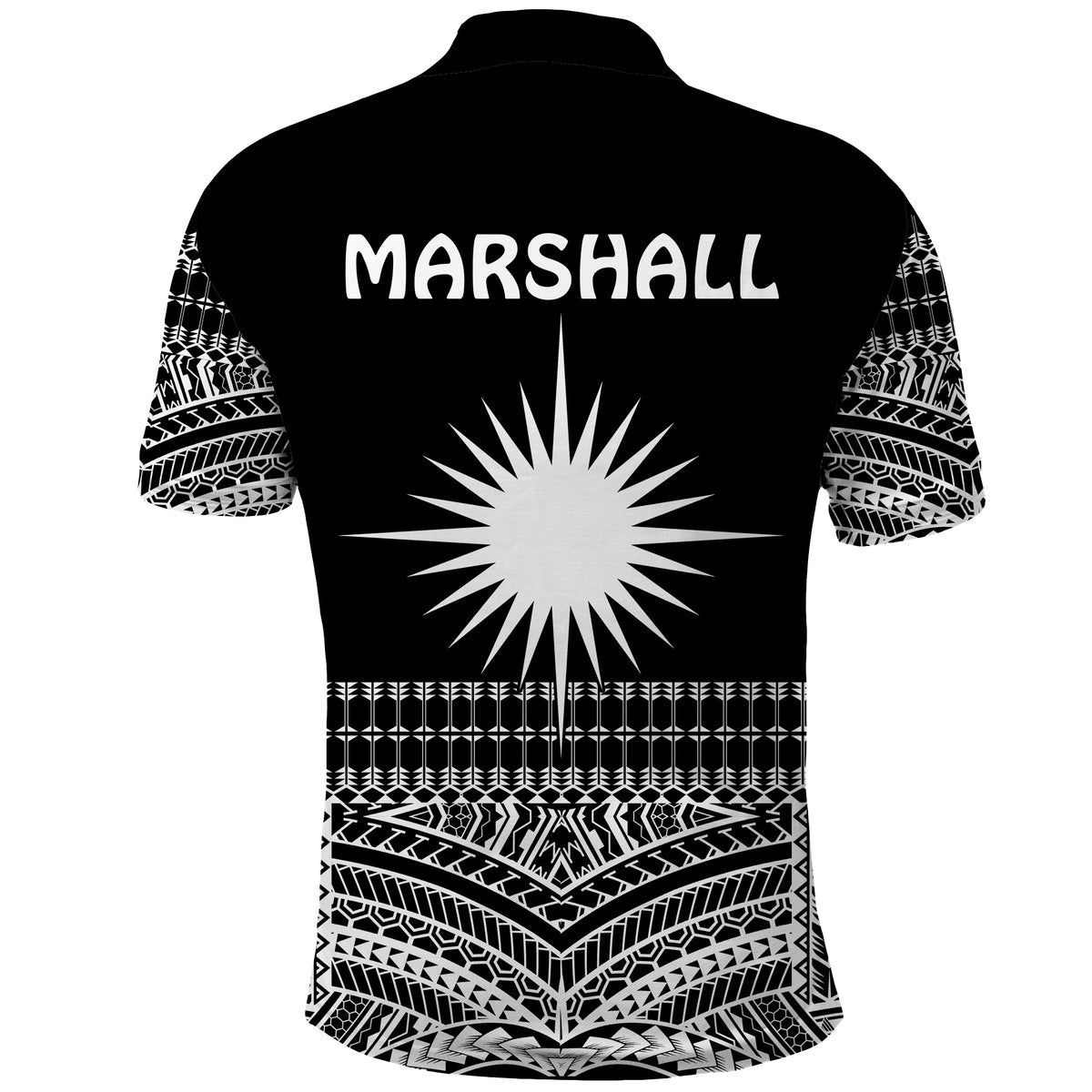 Marshall Islands Polo Shirt Best Tattoo Version Black LT13 - Polynesian Pride