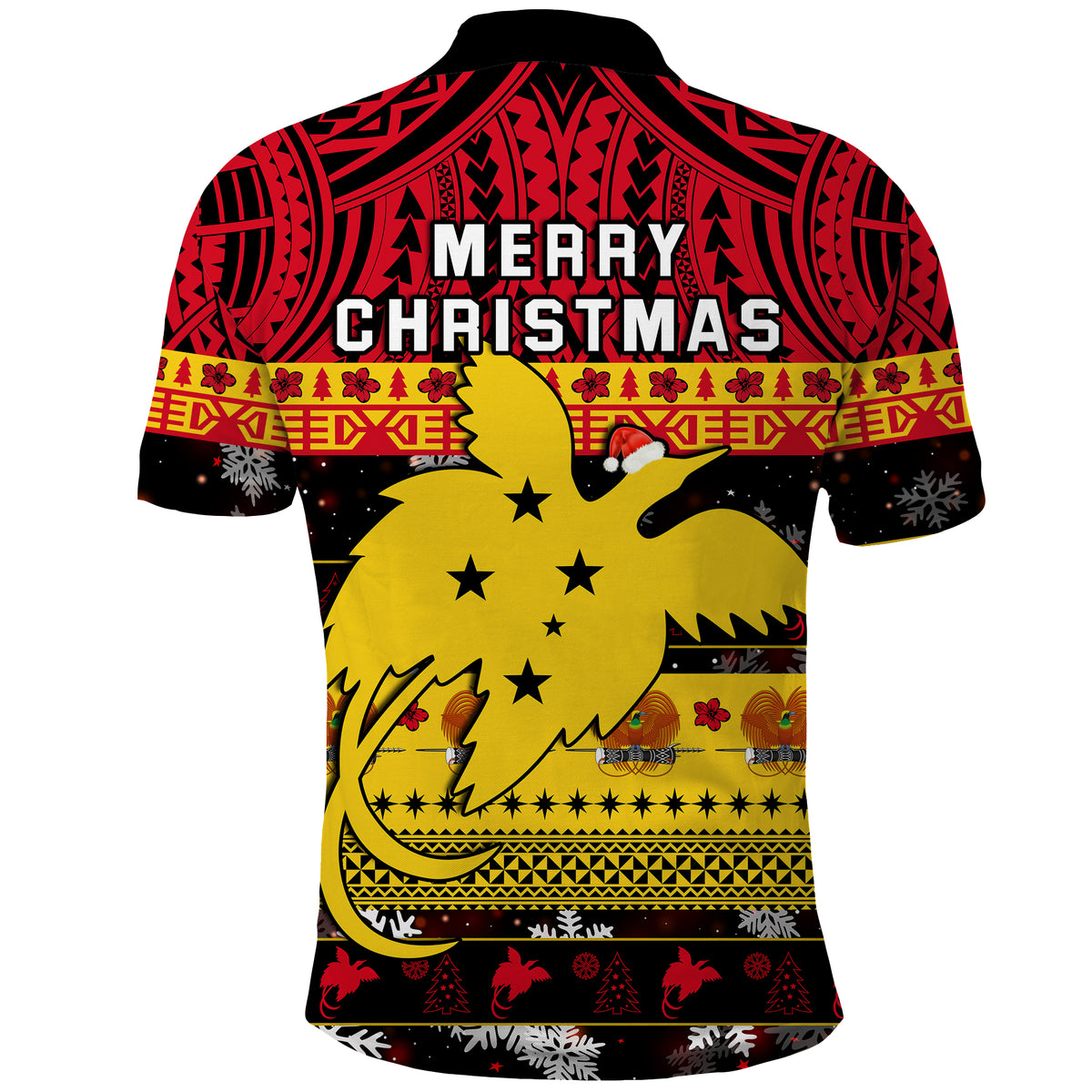 Papua New Guinea Christmas Polo Shirt Raggiana Loved LT13 - Polynesian Pride