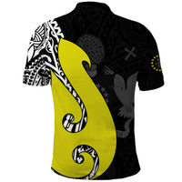 Cook Islands Polo Shirt Matau Polynesian Simple Fish Hook LT13 - Polynesian Pride